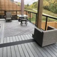 Modern composite covered balcony